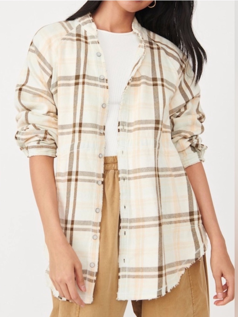 Free People We The Free Summer Daydream Plaid Button Down, Size S